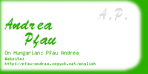 andrea pfau business card